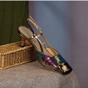 🧜‍♀️ Mermaid Sequin Slingback Heels